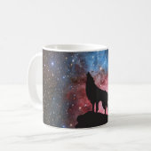 Wolf, der in der Galaxie heult Kaffeetasse (Vorderseite Links)