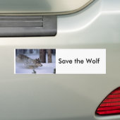 Wolf, der in Schnee läuft Autoaufkleber (Auf Auto)