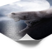 Wolf der König der Wildnis Fotodruck (Ecke)