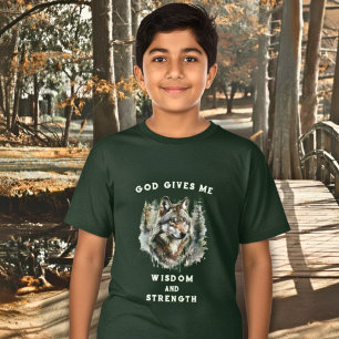 Wolf der Stärke Christian Kid T-Shirt