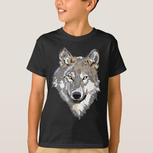 Wolf, der T - Shirt zeichnet (Vorderseite)