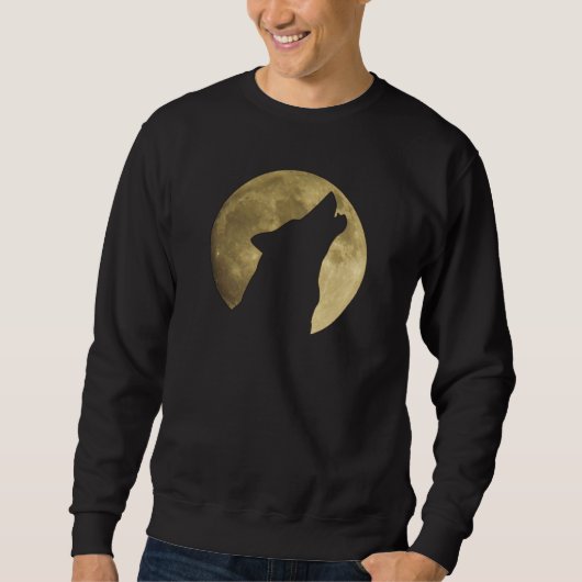 Wolf, der Vollmond-Sweatshirt heult Sweatshirt (Vorderseite)