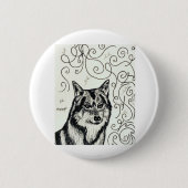 Wolf der Weisheit Button (Vorderseite)