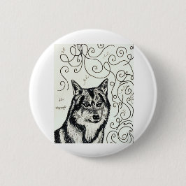 Wolf der Weisheit Button
