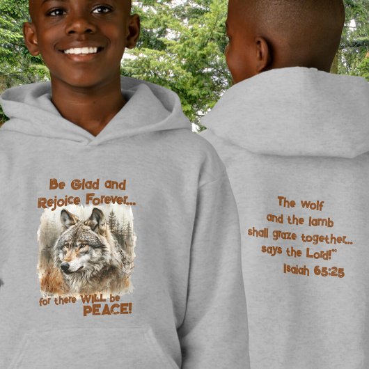 Wolf des Friedens Rustikale Wasserfarbenhoodie Hoodie
