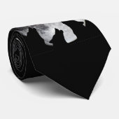 Wolf des Mond-3 Krawatte (Gerollt)