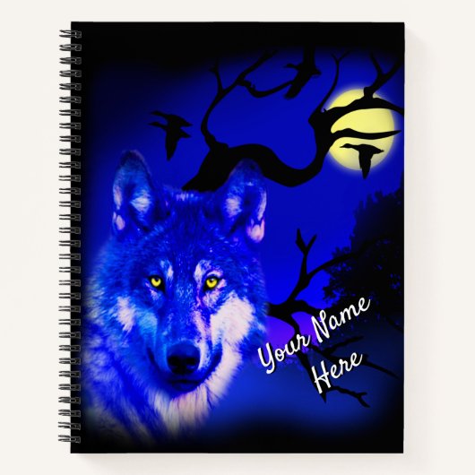 Wolf-Design-Notebook Notizblock (Vorderseite)