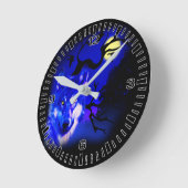 Wolf design square unique wall clock runde wanduhr (Winkel)