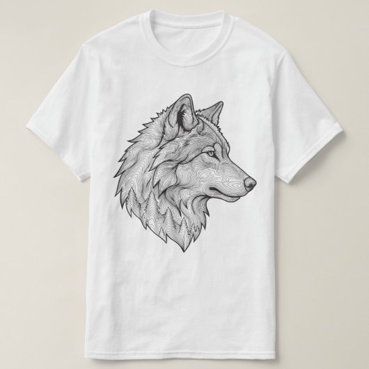 Wolf-Design T-Shirt (Design vorne)