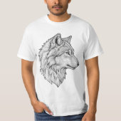 Wolf-Design T-Shirt (Vorderseite)