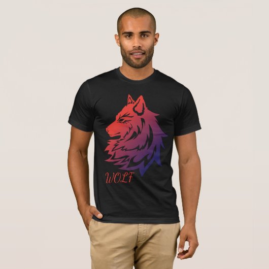 Wolf-Design-T-Shirt T-Shirt (Vorne ganz)