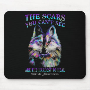 Wolf Die Narben, die man nicht sehen kann, sind am Mousepad