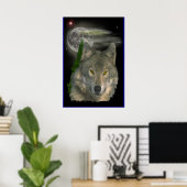 Wolf Digital Art Poster (Heimbüro)