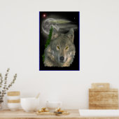 Wolf Digital Art Poster (Küche)