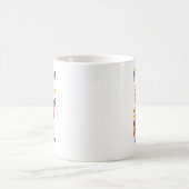 Wolf Dog Fall Pumpkins Autumn Leaf Tree Kaffeetasse (Mittel)