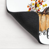 Wolf Dog Fall Pumpkins Autumn Leaf Tree Mousepad (Ecke)