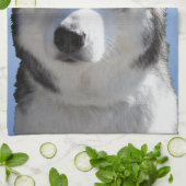 Wolf Dog Handtuch Husky Malamute Teetuch (Gefaltet)