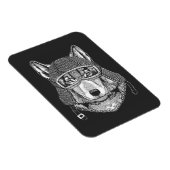 Wolf Dog Motorradfahrer Magnet (Rechte Seite)