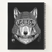 Wolf Dog Motorradfahrer Notizblock (Rückseite)