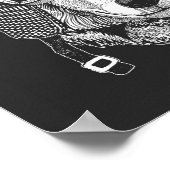 Wolf Dog Motorradfahrer Poster (Ecke)