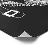 Wolf Dog Motorradfahrer Poster (Ecke)