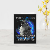 Wolf Don't Judge Me You Can't Handle Half Karte (Gelbe Blume)