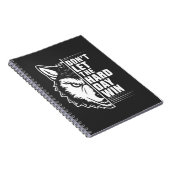 Wolf Don't Let The Hard Day Win Quote Art Notizblock (Rechte Seite)