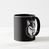 Wolf Don't Let The Hard Day Win Quote Art Tasse (VorderseiteRechts)