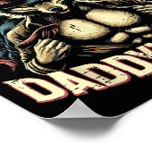 Wolf Dont Worry Kitten Daddys Here Meme Cringe Men Poster (Ecke)