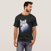 Wolf-Doppelexposition T-Shirt (Vorne ganz)