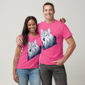 Wolf-Doppelexposition T-Shirt (Unisex)