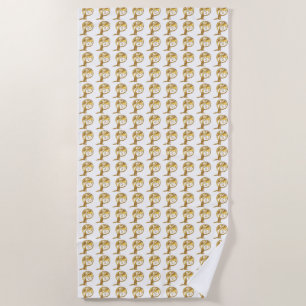 Wolf & Dragon Gold Badtuch Strandtuch