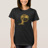 Wolf & Dragon gold schwarze Frauen T - Shirt (Vorderseite)