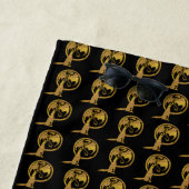 Wolf & Dragon Gold schwarzes Handtuch (Beispiel)