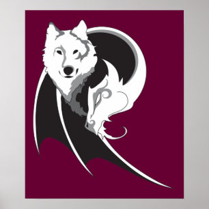 Wolf & Dragon Print Poster