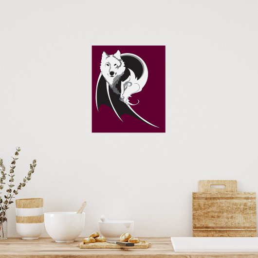 Wolf & Dragon Print Poster (Küche)