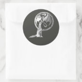 Wolf & Dragon silberfarbene Aufkleber (Tasche)