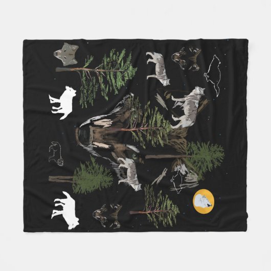 Wolf Dream Fleecedecke (Vorderseite (Horizontal))
