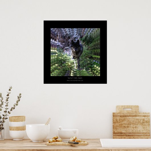 WOLF DREAMS Art Poster (Küche)