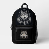 Wolf Dreams BackPack Bedruckter Rucksack (Vorderseite)