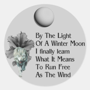 Wolf Dreams Runder Aufkleber