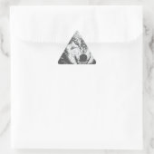 Wolf Dreieckiger Aufkleber (Tasche)
