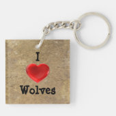 Wolf-Druck Schlüsselanhänger (Rückseite)