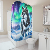 Wolf Duschvorhang (Beispiel)