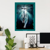 Wolf & Eagle Clan Ansammlung Wildlife Art Poster (Heimbüro)