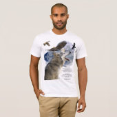 WOLF, EAGLE, RAVEN, Mond, Mountain & Poem, T - Shi T-Shirt (Vorne ganz)
