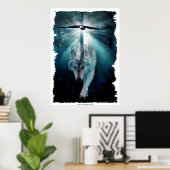 Wolf & Eagle Wildlife Art Poster (Heimbüro)