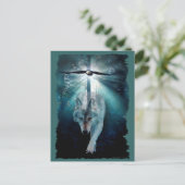 WOLF & EAGLE Wildlife Postkarte (Stehend Vorderseite)