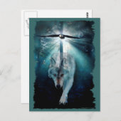 WOLF & EAGLE Wildlife Postkarte (Vorne/Hinten)