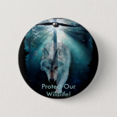 WOLF & EAGLE Wildlife Series Button (Vorderseite)